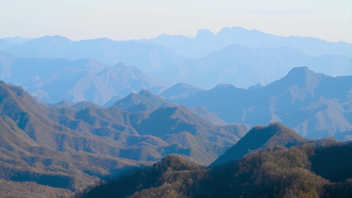 秦岭群山延时  山群山山脉群山