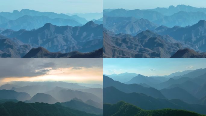 秦岭群山延时  山群山山脉群山