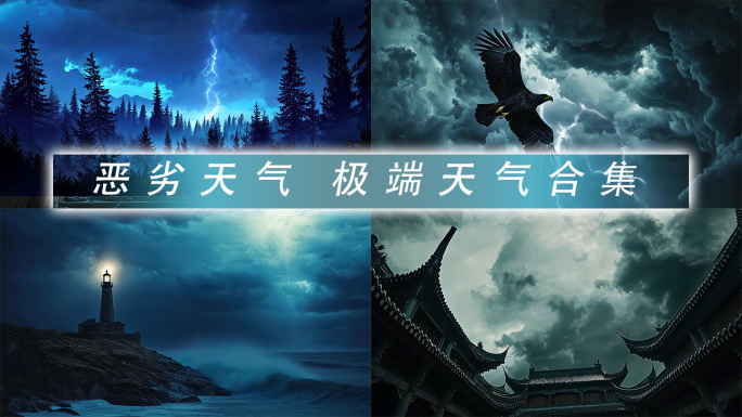 合集 极端天气 雷雨大雨 下雨视频素材