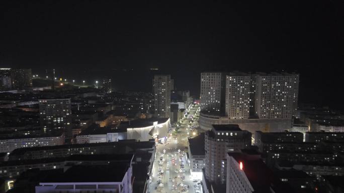 佳木斯邻江公路夜景