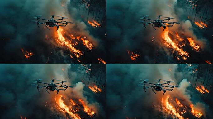 森林火灾无人机现场勘察
