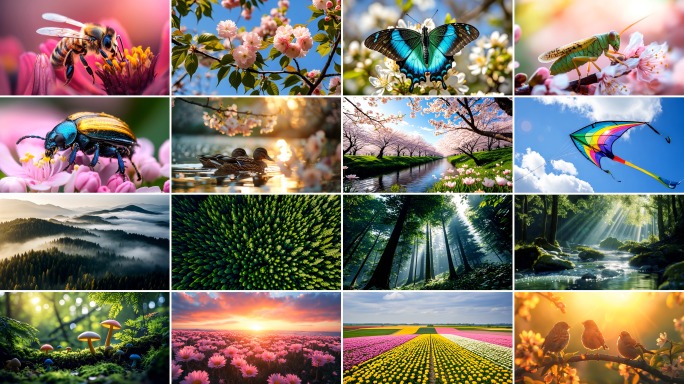 【4K】春天春暖花开万物复苏风景合集
