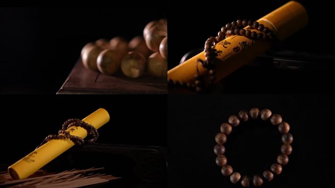 沉香手串工艺品4k