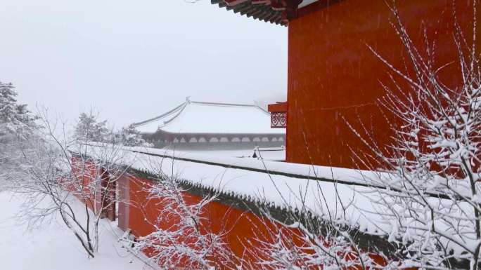 航拍祖山冬雪4K视频素材