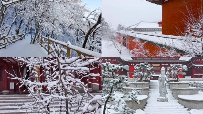 航拍祖山冬雪4K视频素材