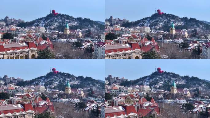 青岛雪景