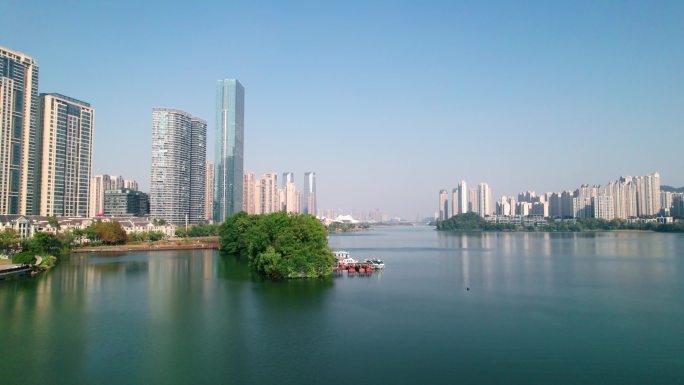 航拍梅溪湖