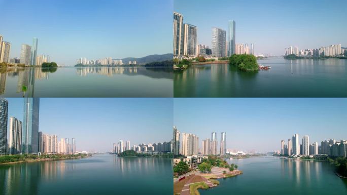 航拍梅溪湖