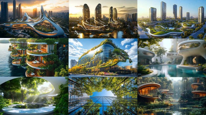 未来绿色生态城市 环保城市 低碳城市