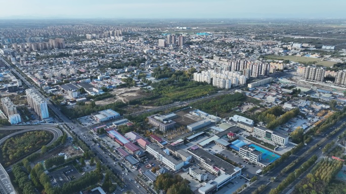 4K 航拍雄安新区容城县全貌