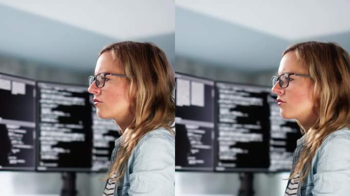 软件程序员或编码女性