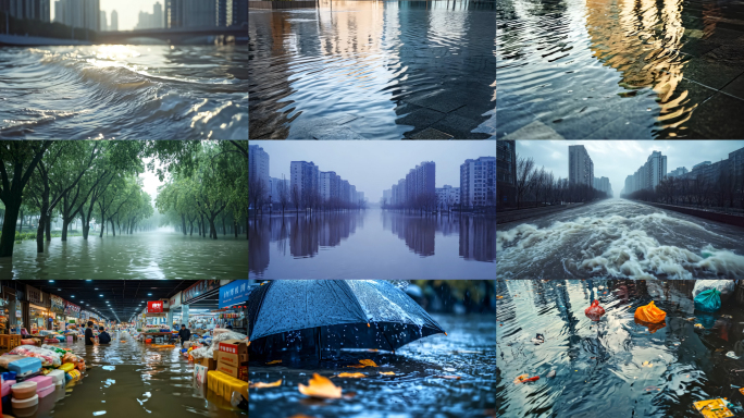 城市水灾城市内涝自然灾害3