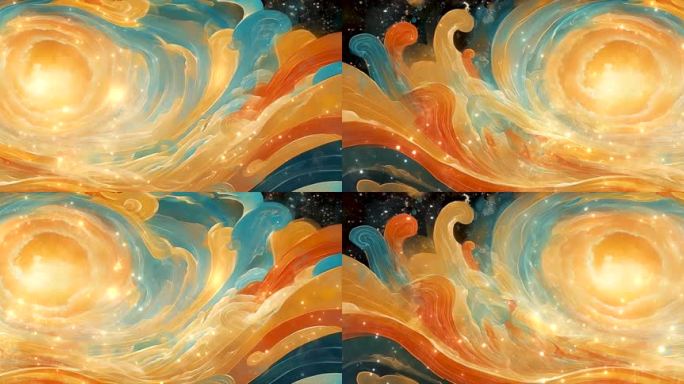 【6K】国风祥云敦煌舞蹈宽屏背景 02