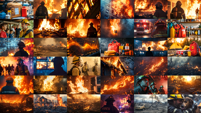 火灾救援家庭火灾浓烟滚滚大合集2