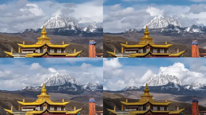 塔公草原雅拉雪山延时