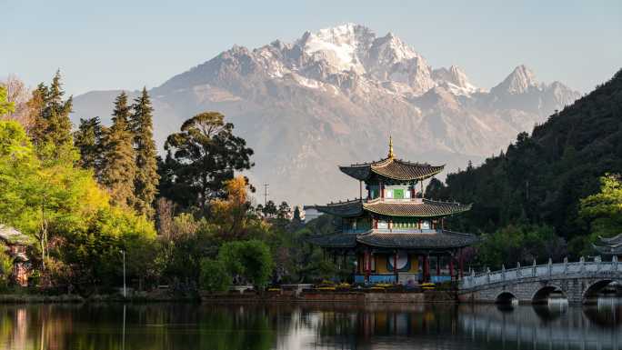 丽江玉龙雪山日出延时