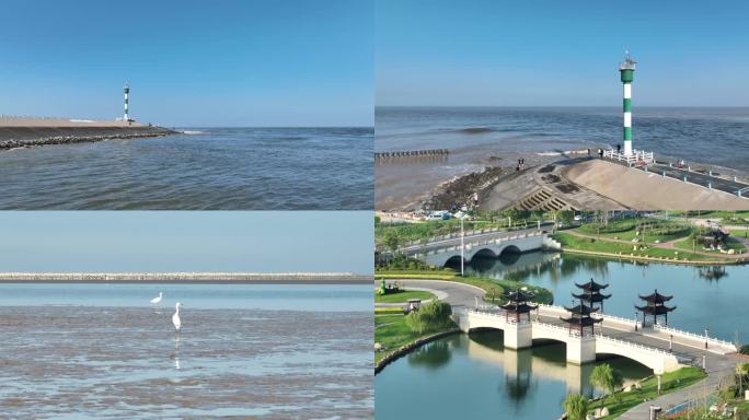 4k月亮湾 滨海月亮湾 盐城月亮湾航拍