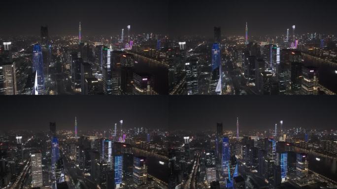 广州 海珠区 CBD 夜景 航拍