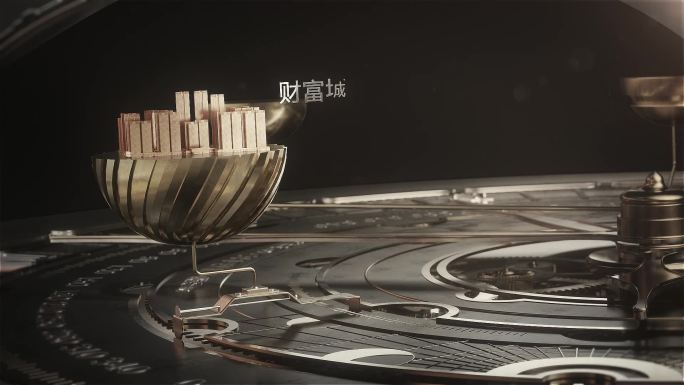 c4d 时钟 钟表 机械齿轮 罗盘金属