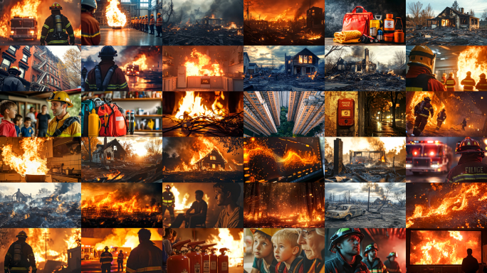 火灾救援家庭火灾浓烟滚滚大合集3