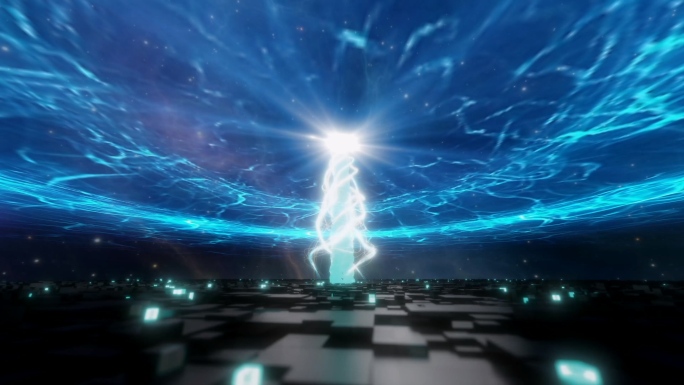 科技光线3d片头logo汇聚开幕式发布会