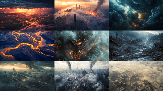 城市污染世界末日极端天气自然灾害8