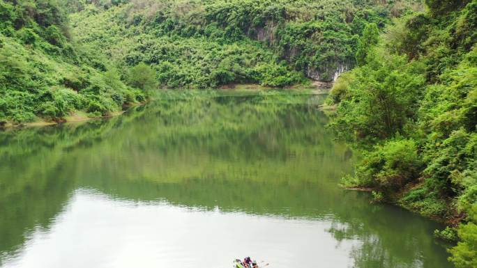 航拍湖南湘西保靖县酉水河风光