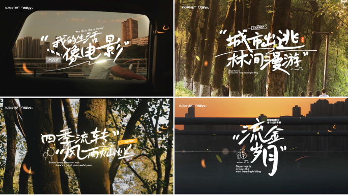 5款清新文艺标题字幕/微电影vlog片头