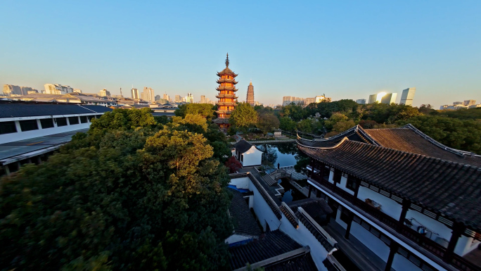 常州老城厢古建筑穿越机航拍