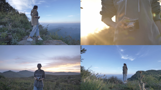 旅行拍照相机宣传Vlog微单单反旅拍文旅