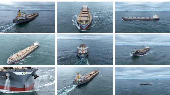 【4K】货轮 散货船 粮食煤炭矿砂运输船
