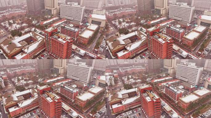 辽宁沈阳中国医科大学口腔医学院冬季雪景