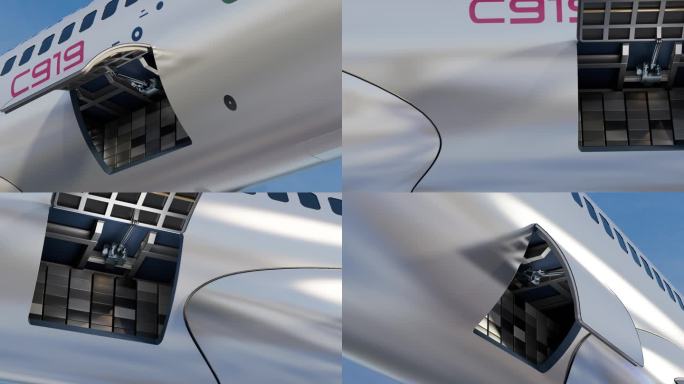 C919_货仓货仓开启C4D工程