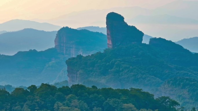 5K航拍 韶关丹霞山南岭山脉山川航拍09