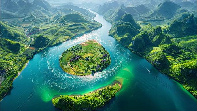 中国祖国大好河山自然风景风光航拍美丽中国