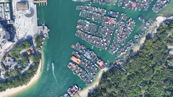 海南陵水疍家渔排航拍