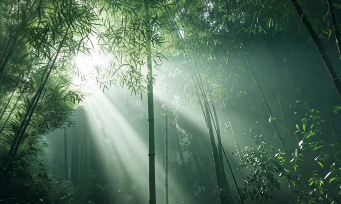 竹林竹海竹子中式禅意意境风景合集