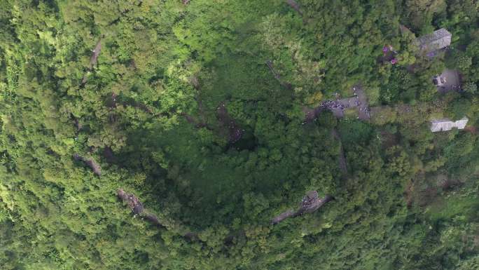 火山口 海口航拍 海口景区 火山 地质