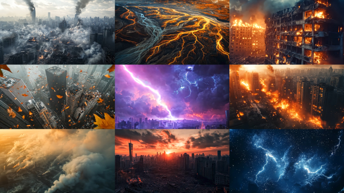 城市废墟世界末日自然灾害1