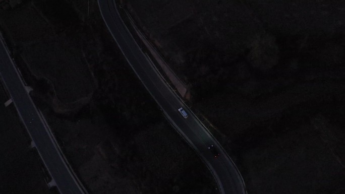 航拍 夜景 车流 跟车 跟拍 道路