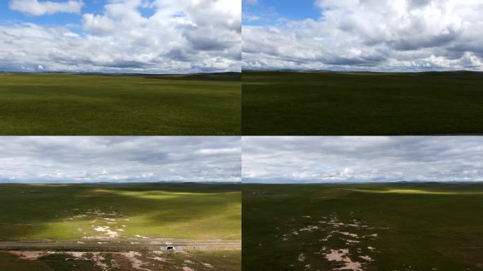 内蒙古草原航拍延时