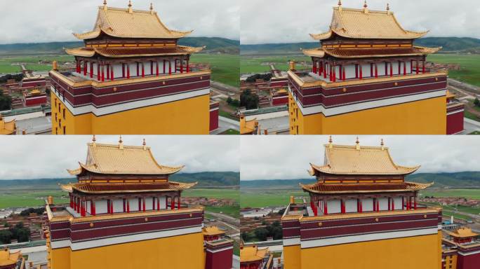 四川阿坝各莫寺航拍