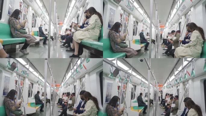 疫情期间西安地铁内景