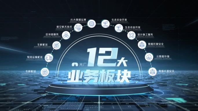 科技蓝企业12大分支架构展示