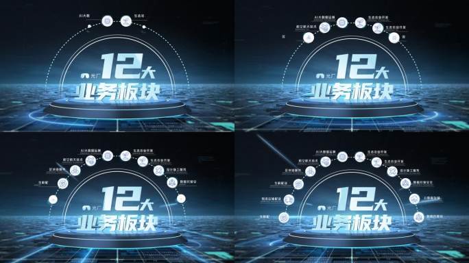 科技蓝企业12大分支架构展示