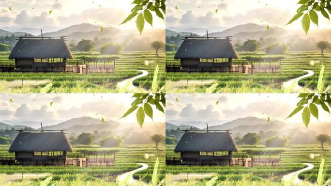 农家小院背景视频