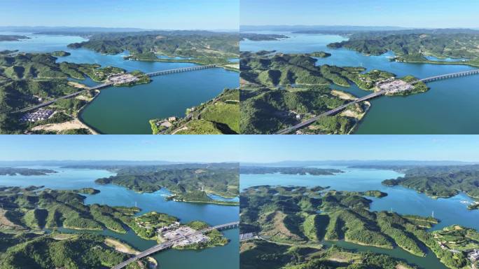 湖北 太极湖全景航拍