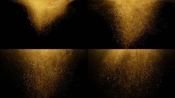 金粉金色粒子飘落