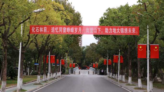 中国地质大学（武汉）校友值年返校横幅