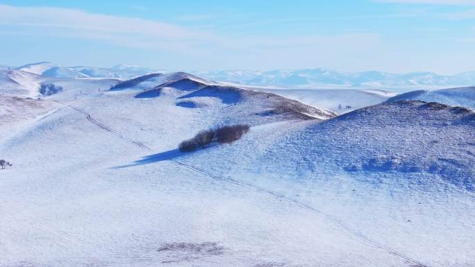 冬季内蒙古乌兰布统雪景航拍-0115